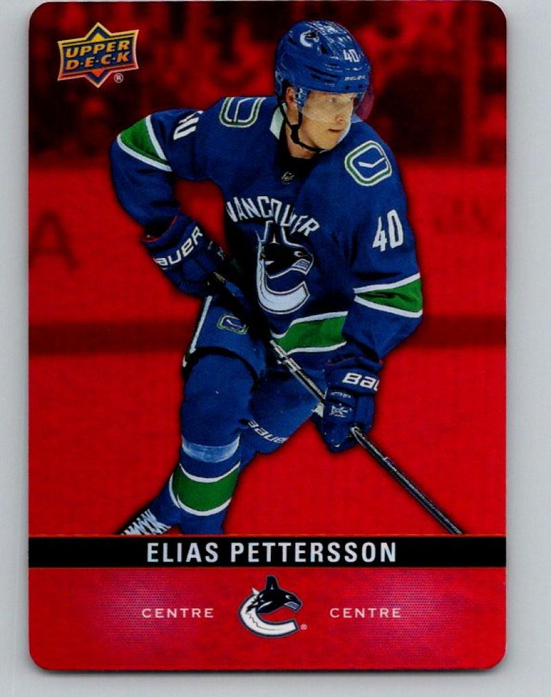 2019-20 Upper Deck Tim Hortons Red Die-Cut #DC-25 Elias Pettersson MINT Vancouver 07193 Image 1