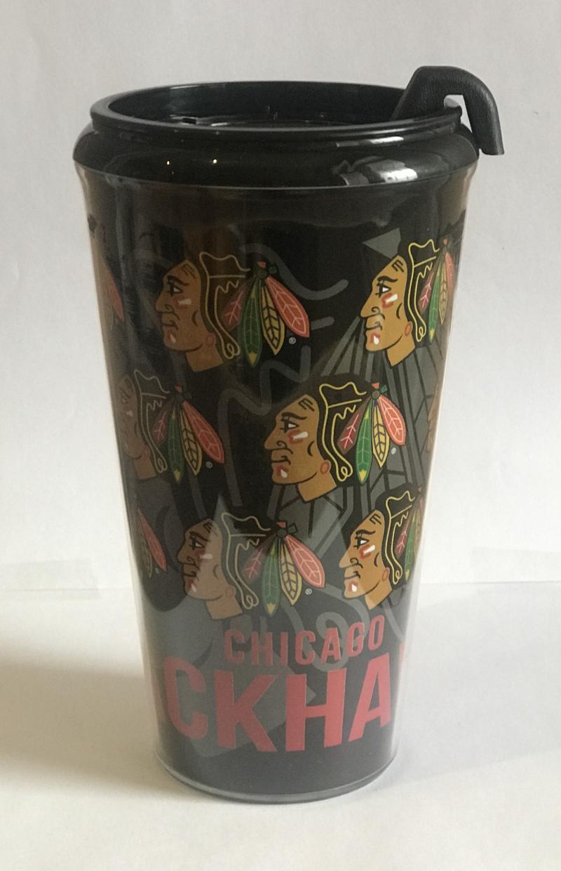 Chicago Blackhawks 16oz New Infinity NHL Tumbler - Tight Seal Lid Image 1