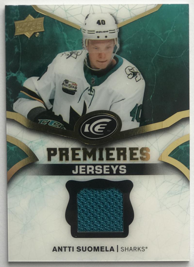 2018-19 Upper Deck Ice Premieres Jerseys Antti Suomela NHL MEM 07702 Image 1