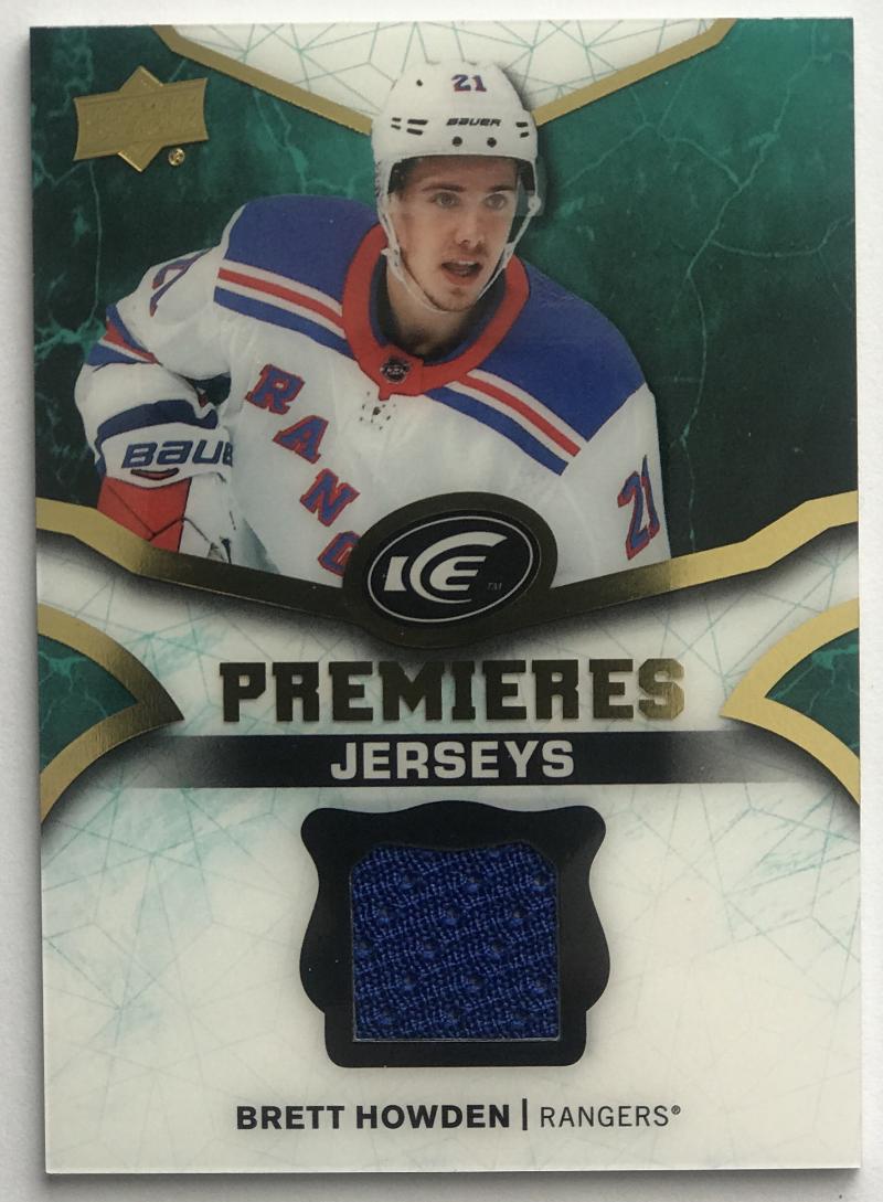 2018-19 Upper Deck Ice Premieres Jerseys Brett Howden NHL MEM 07706 Image 1