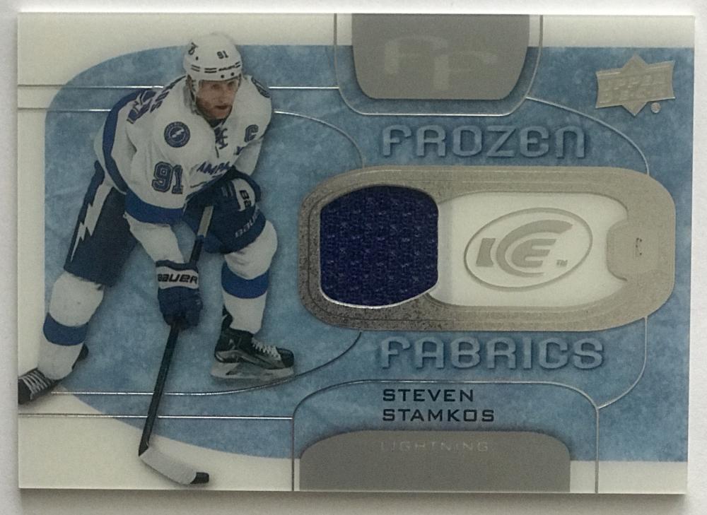 2015-16 Upper Deck Ice Frozen Fabrics Steven Stamkos NHL Jersey 07717 Image 1