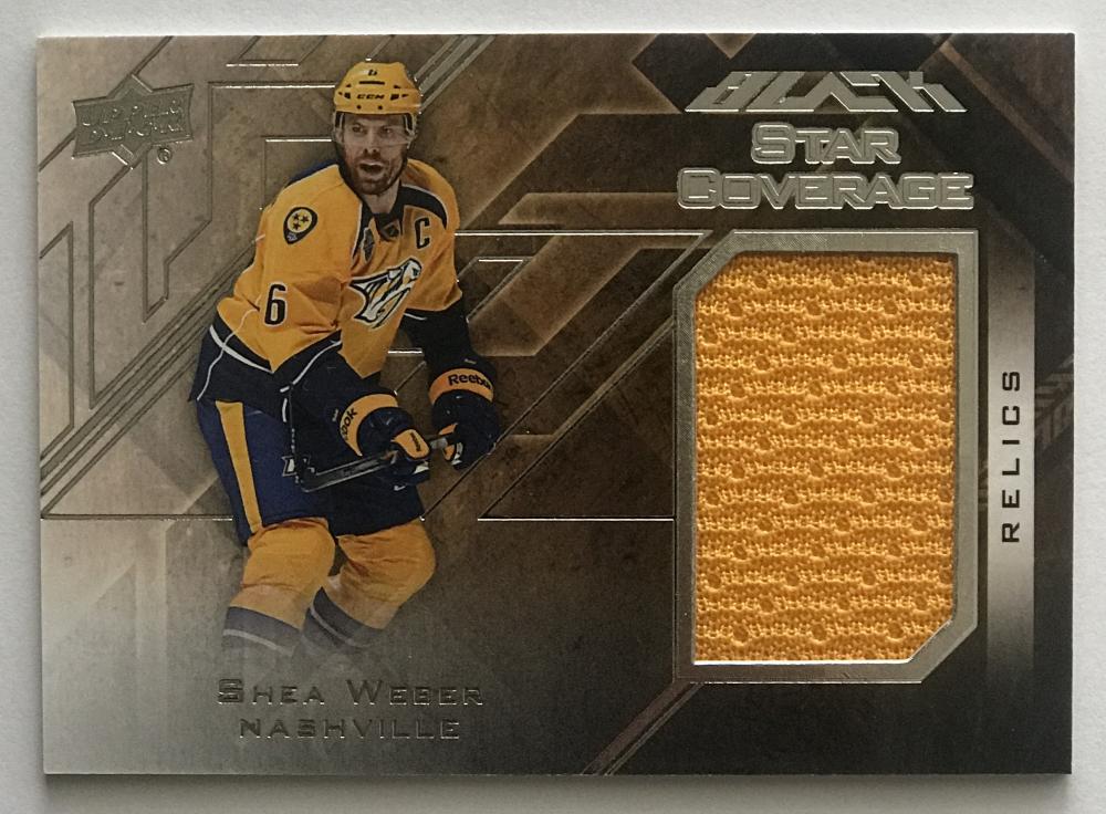 2015-16 Upper Deck Black Star Coverage Relics Shea Weber Jersey 07720 Image 1