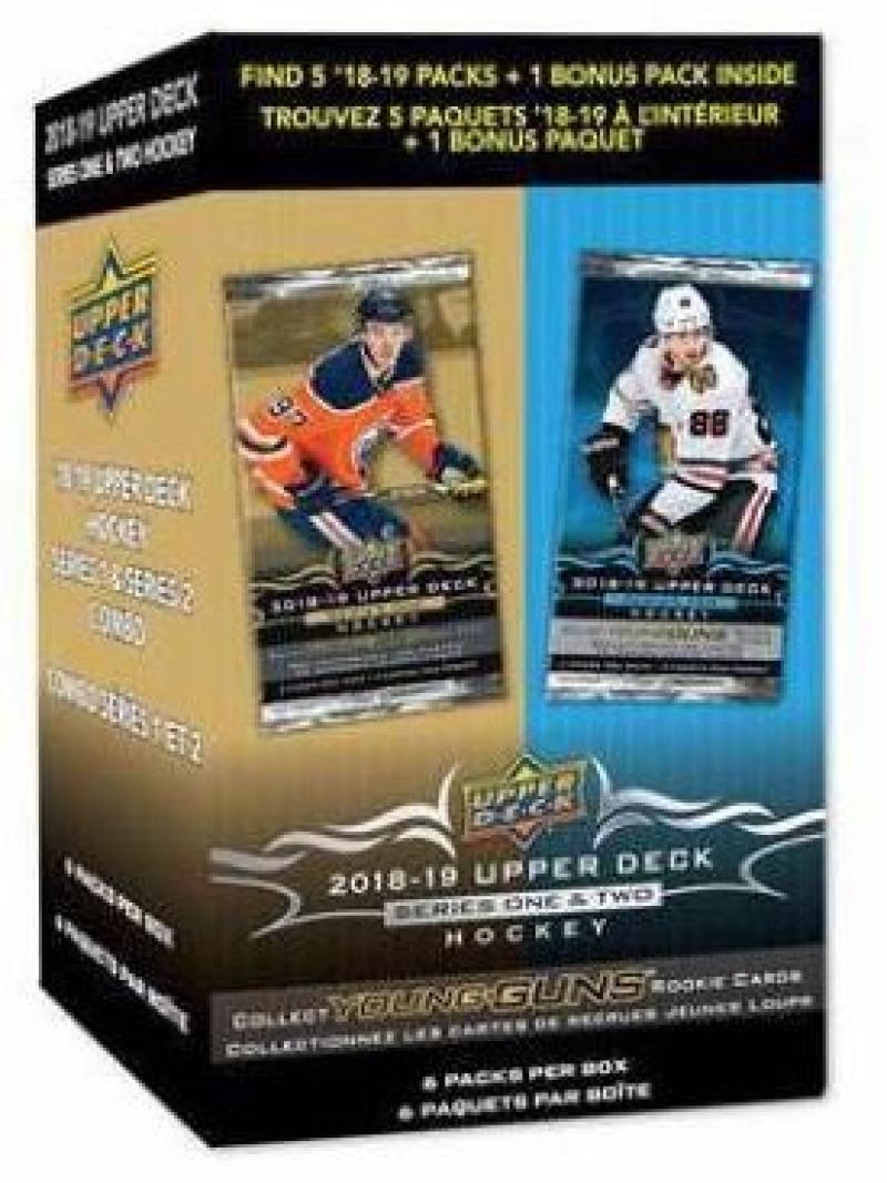 2018-19 Upper Deck Series 1 & 2 Factory Sealed Hockey Value Pack Box