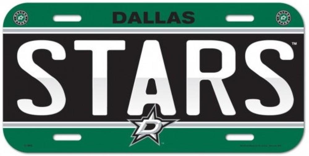 Dallas Stars Durable Plastic Wincraft License Plate NHL 6"x12"