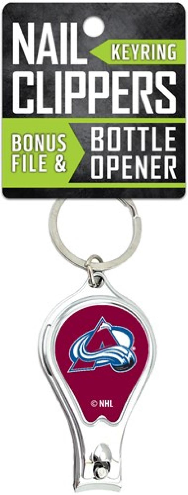 Colorado Avalanche Nail Clipper Keyring w/Bonus File & Bottle Opener Image 1