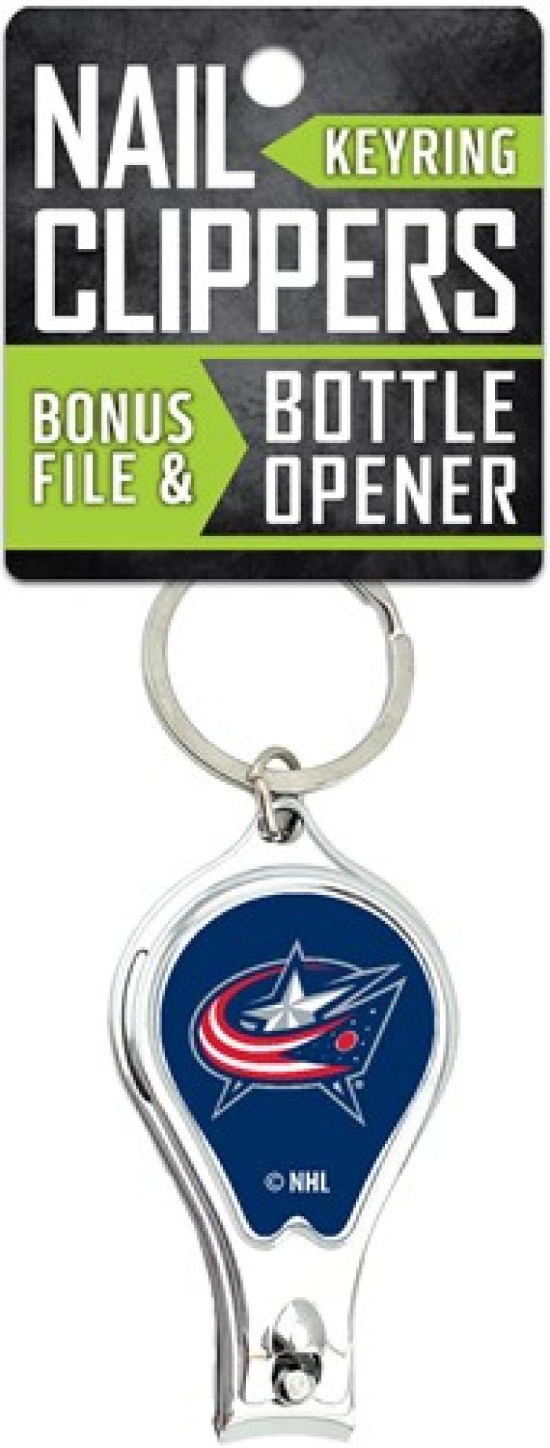 Columbus Blue Jackets Nail Clipper Keyring w/Bonus File & Bottle Opener Image 1