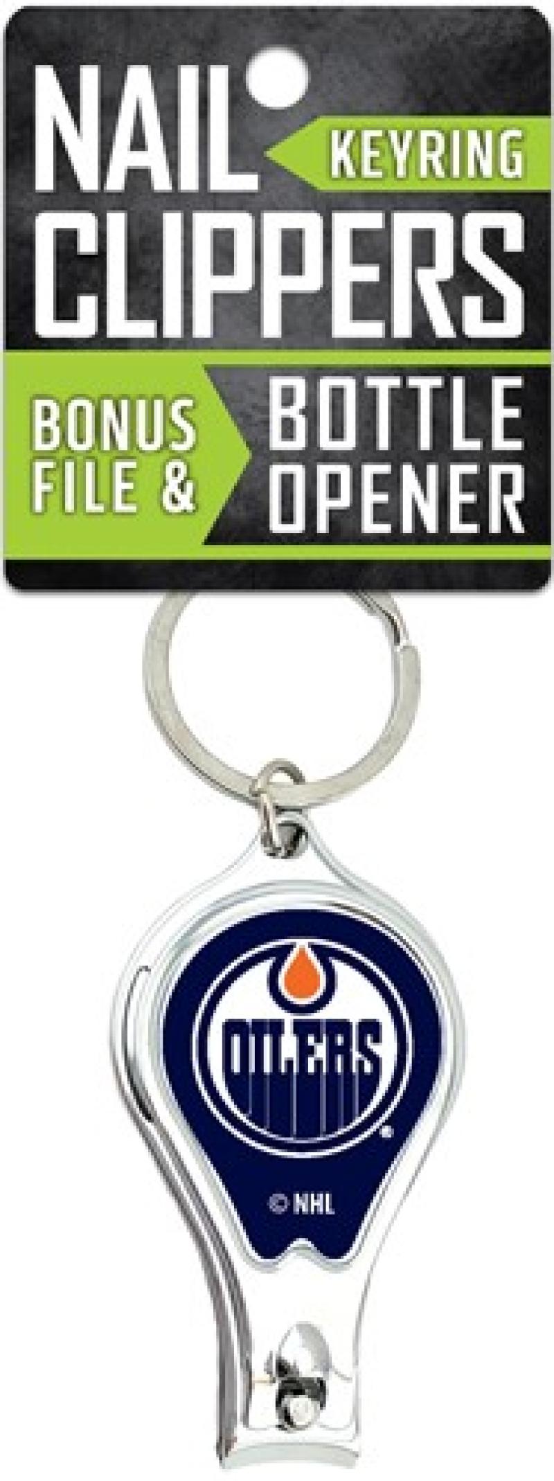 Edmonton Oilers Nail Clipper Keyring w/Bonus File & Bottle Opener