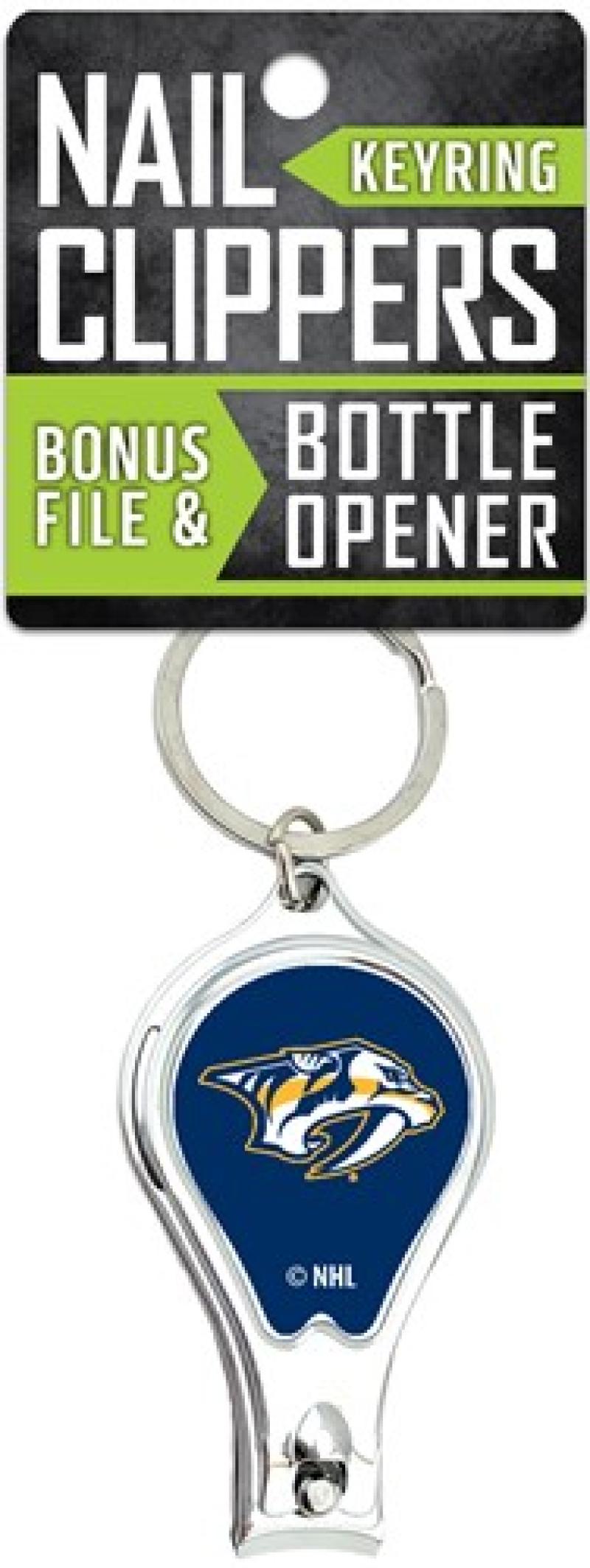 Nashville Predators Nail Clipper Keyring w/Bonus File & Bottle Opener Image 1