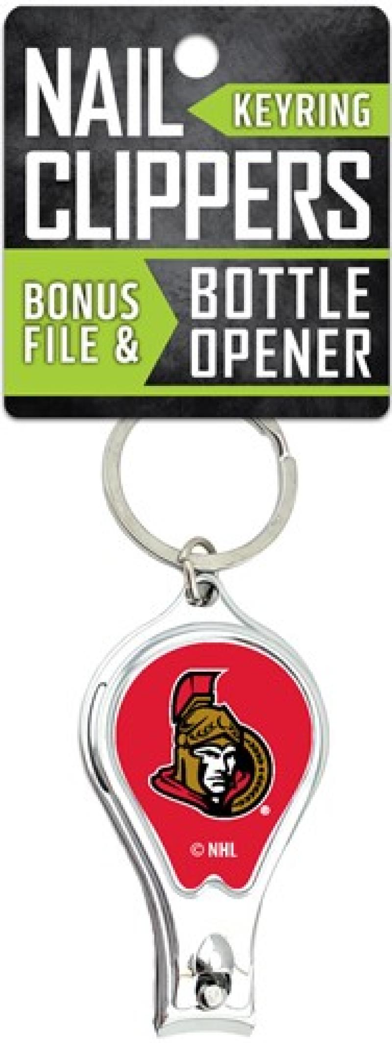 Ottawa Senators Nail Clipper Keyring w/Bonus File & Bottle Opener Image 1