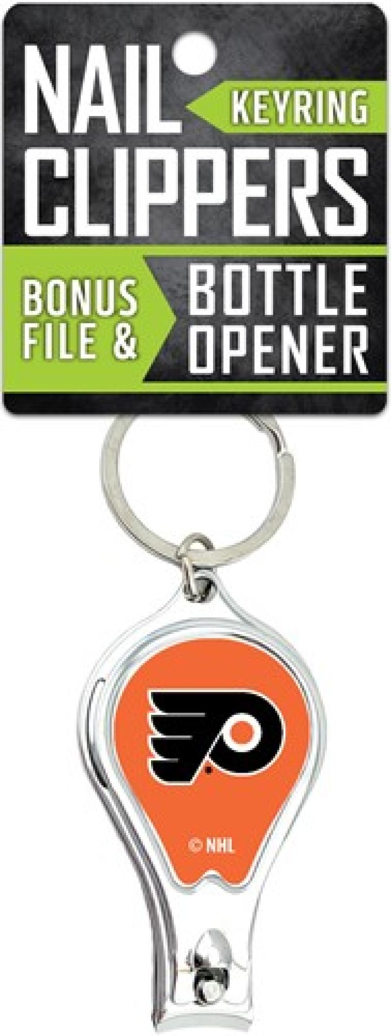 Philadelphia Flyers Nail Clipper Keyring w/Bonus File & Bottle Opener Image 1