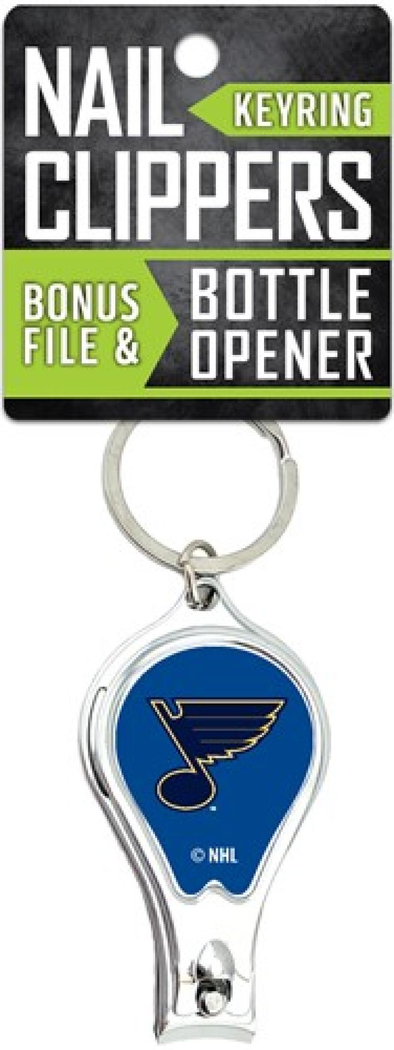 St.Louis Blues Nail Clipper Keyring w/Bonus File & Bottle Opener Image 1