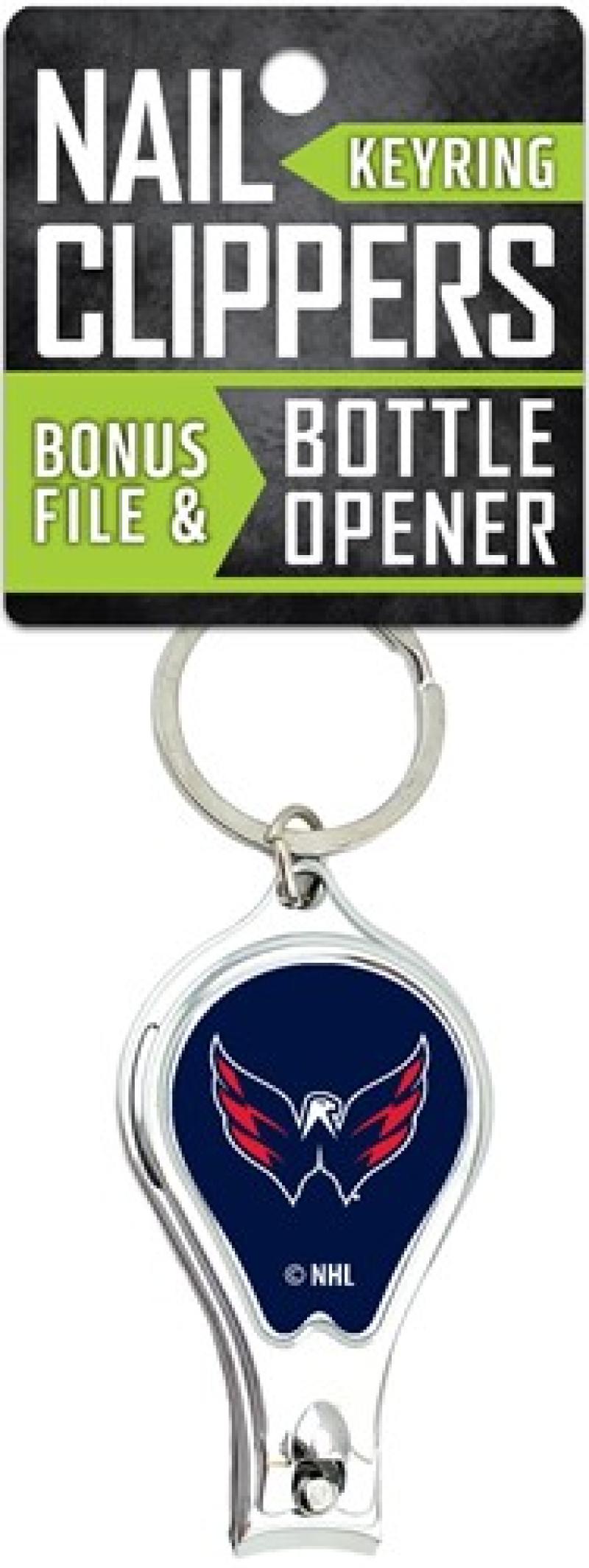 Washington Capitals Nail Clipper Keyring w/Bonus File & Bottle Opener