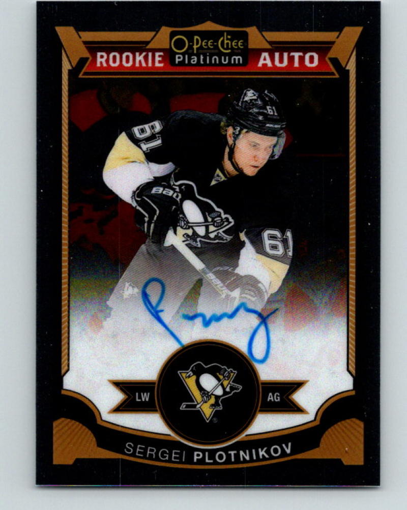 2015-16 O-Pee-Chee Platinum Rookie Autos Sergei Plotnikov MINT RC 07731 Image 1