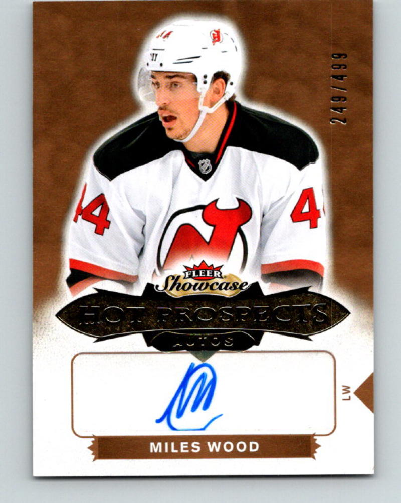 2016-17 UD Fleer Showcase Hot Prospects Autos Miles Wood RC Rookie 07732