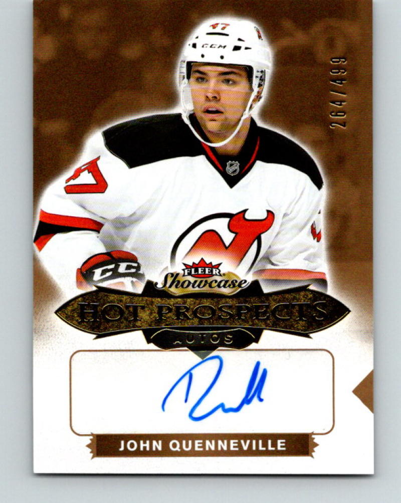 2016-17 UD Fleer Showcase Prospects Autos John Quenneville RC Rookie 07735