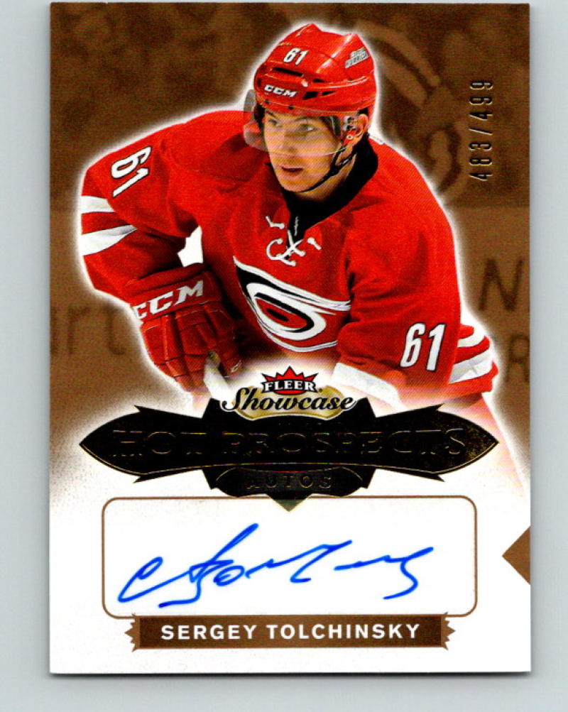 2016-17 UD Fleer Showcase Prospects Autos Sergey Tolchinsky RC Rookie 07736 Image 1