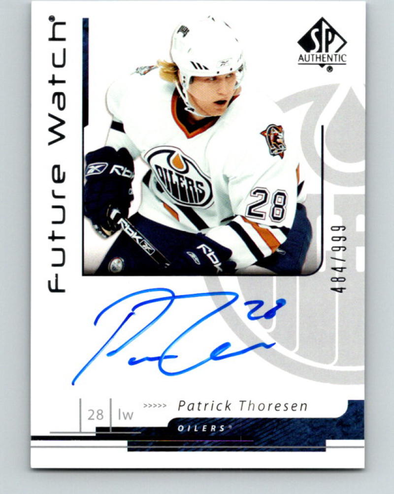 2006-07 SP Authentic #181 Patrick Thoresen Rookie Auto 484/999 RC 07738