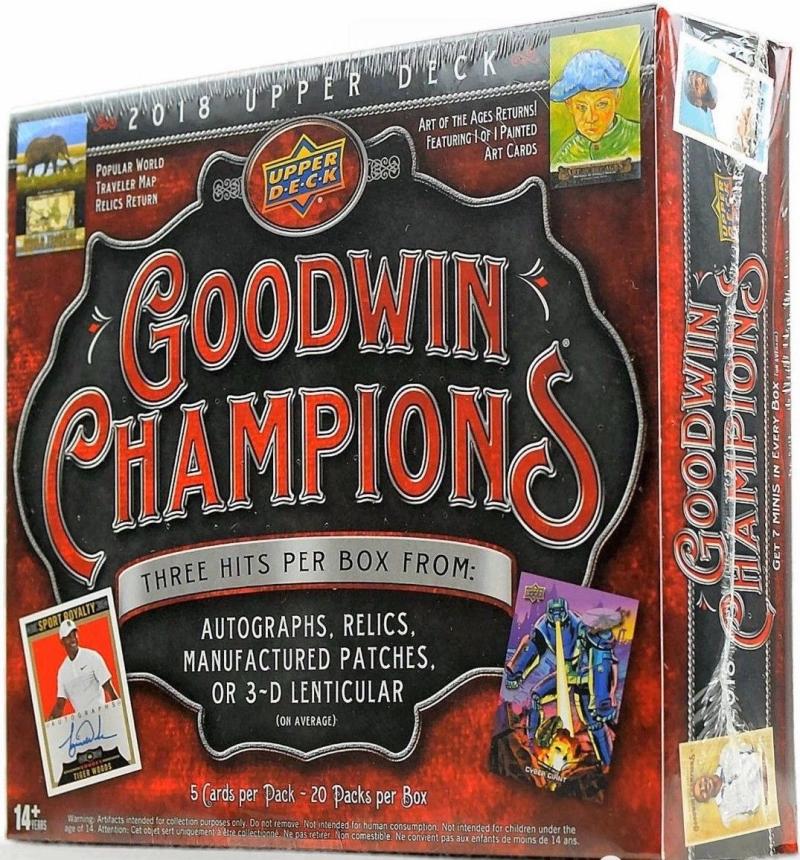 2018 Upper Deck Goodwin Champions Factory Sealed Hobby Box - 20 Packs