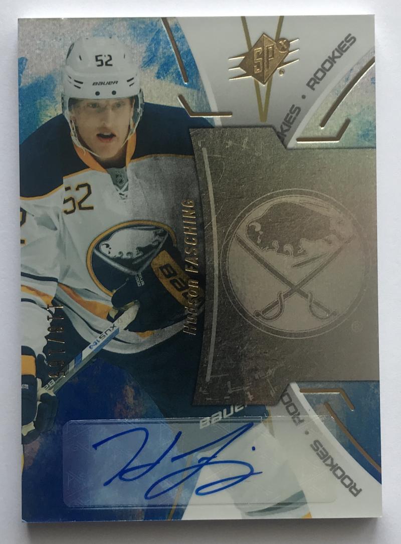 2016-17 SPx Rookies Blue Autographs Hudson Fasching Auto 118/165 RC 07750 Image 1