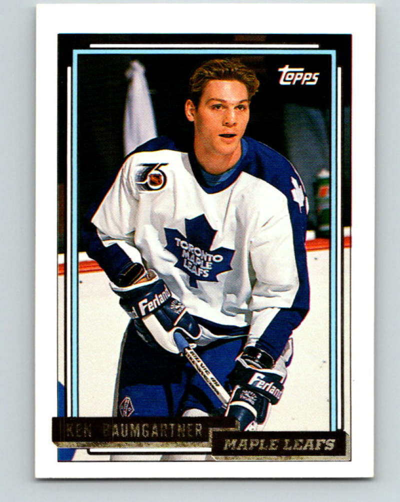 1992-93 Topps Gold #217G Ken Baumgartner Mint Toronto Maple Leafs
