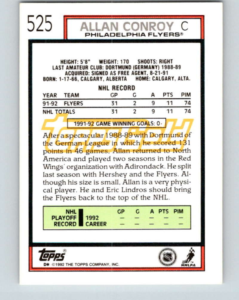 1992-93 Topps Gold #525G Al Conroy Mint