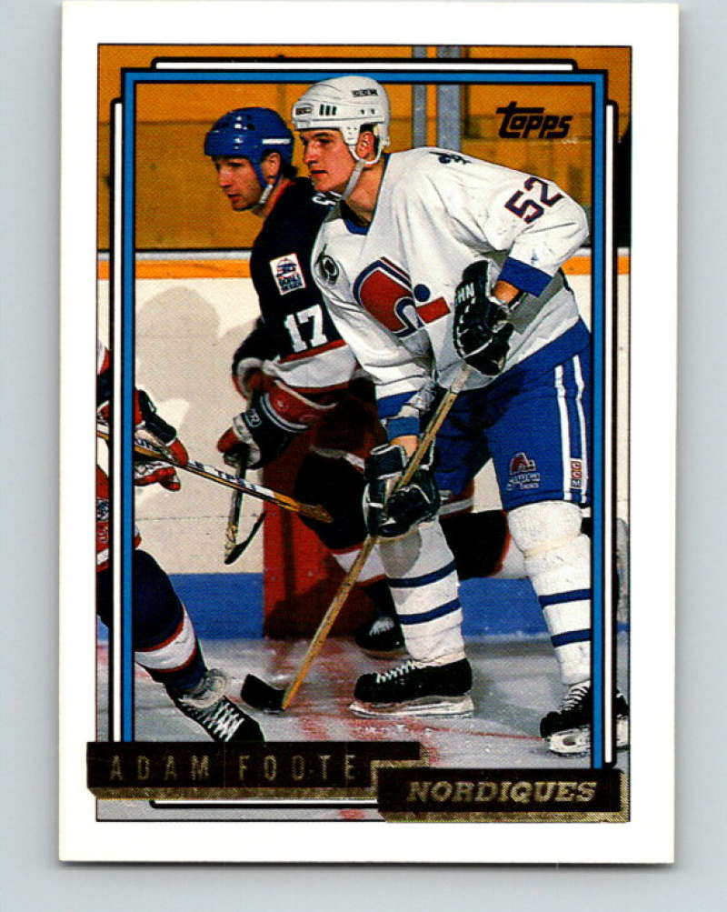1992-93 Topps Gold #528G Adam Foote Mint Quebec Nordiques