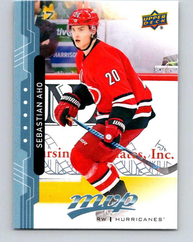2018-19 Upper Deck MVP #44 Sebastian Aho Mint Carolina Hurricanes Image 1