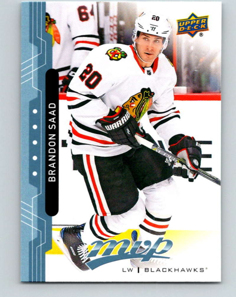 2018-19 Upper Deck MVP #67 Brandon Saad Mint Chicago Blackhawks Image 1