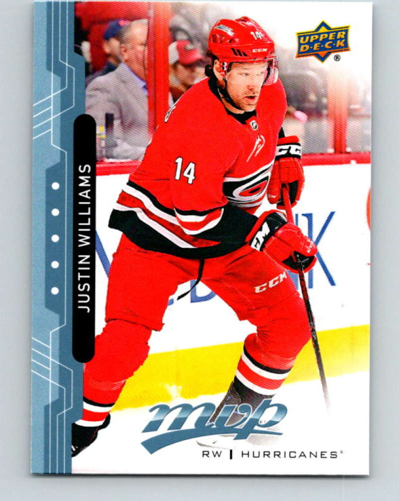 2018-19 Upper Deck MVP #78 Justin Williams Mint Carolina Hurricanes Image 1