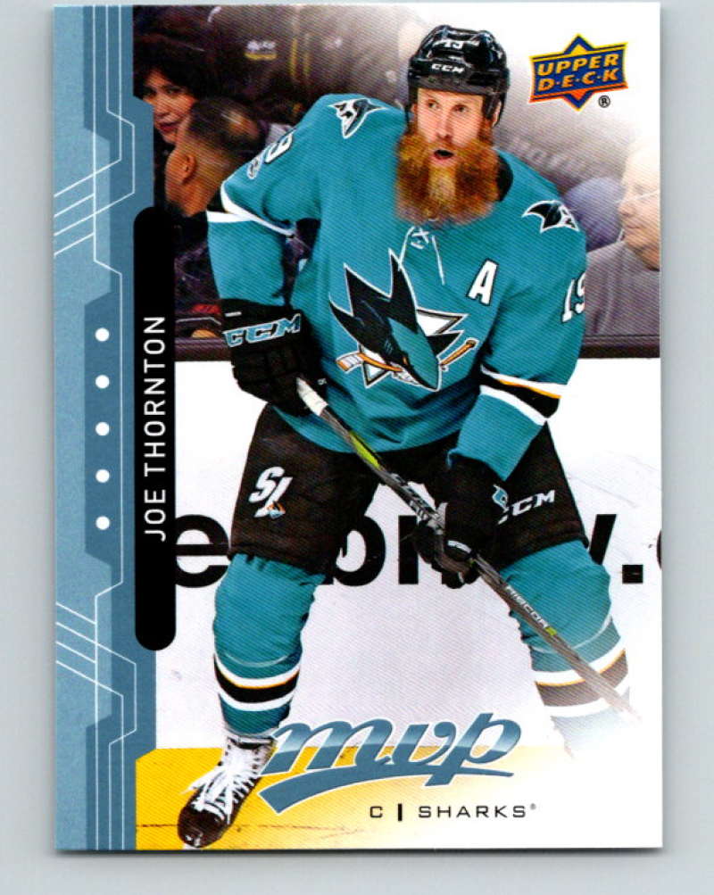 2018-19 Upper Deck MVP #105 Joe Thornton Mint San Jose Sharks Image 1