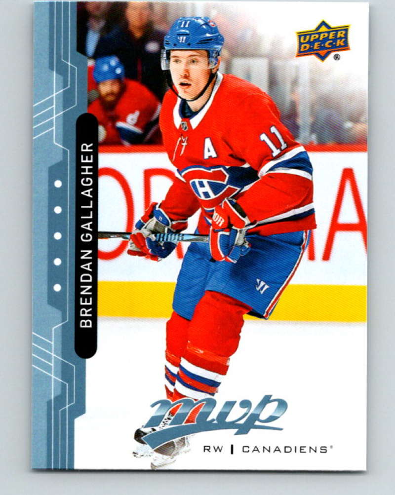 2018-19 Upper Deck MVP #187 Brendan Gallagher Mint Montreal Canadiens Image 1