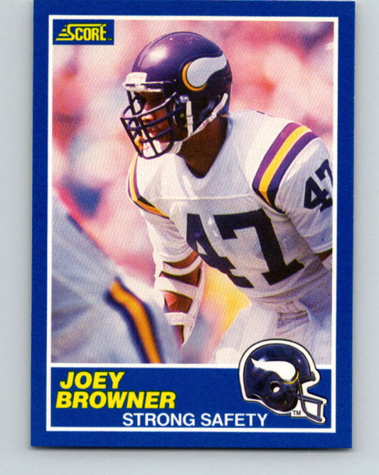 1989 Score #38 Joey Browner Mint Minnesota Vikings  Image 1