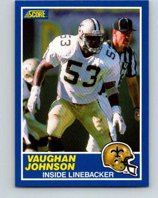 1989 Score #65 Vaughan Johnson Mint RC Rookie New Orleans Saints  Image 1