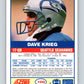 1989 Score #100 Dave Krieg Mint Seattle Seahawks  Image 2