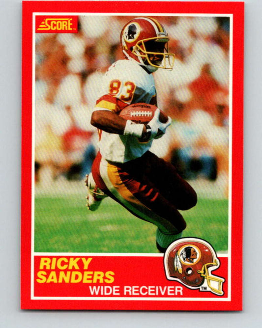 1989 Score #122a Ricky Sanders ERR Mint Washington Redskins  Image 1