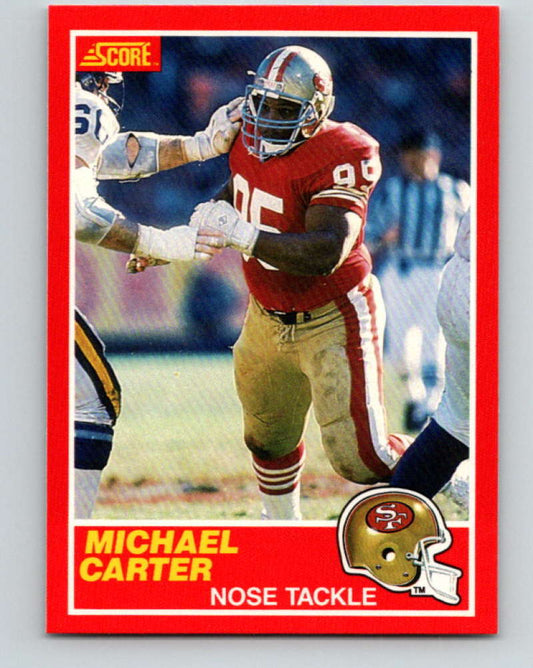 1989 Score #123 Michael Carter Mint San Francisco 49ers  Image 1