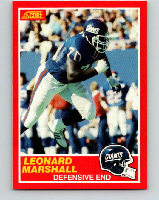 1989 Score #128 Leonard Marshall Mint New York Giants  Image 1