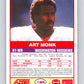 1989 Score #130 Art Monk Mint Washington Redskins  Image 2