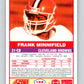 1989 Score #133 Frank Minnifield Mint Cleveland Browns  Image 2