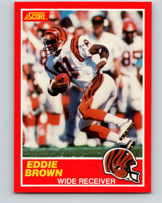 1989 Score #134 Eddie Brown Mint Cincinnati Bengals  Image 1