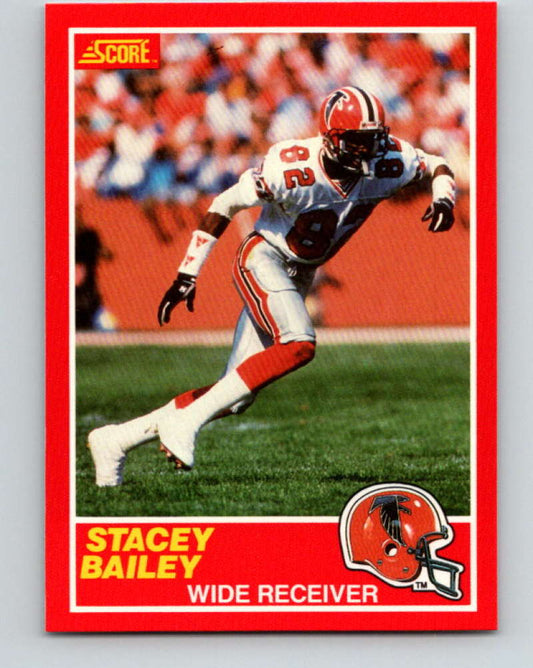 1989 Score #135 Stacey Bailey Mint Atlanta Falcons  Image 1