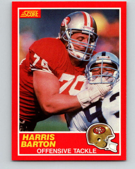 1989 Score #148 Harris Barton Mint RC Rookie San Francisco 49ers  Image 1