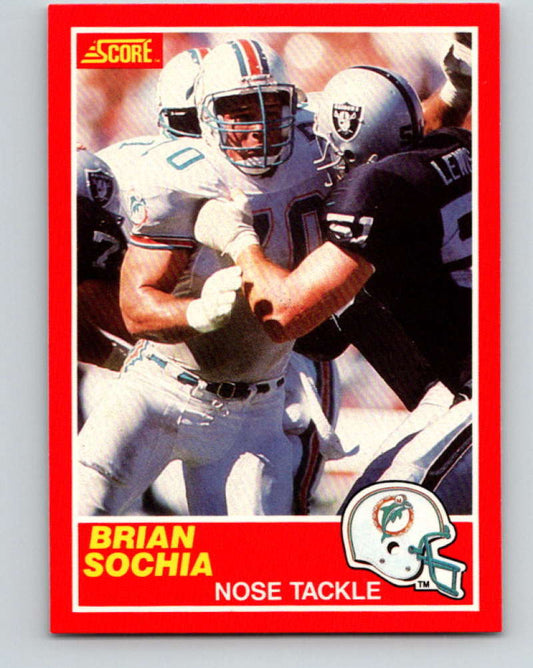 1989 Score #179 Brian Sochia Mint Miami Dolphins  Image 1