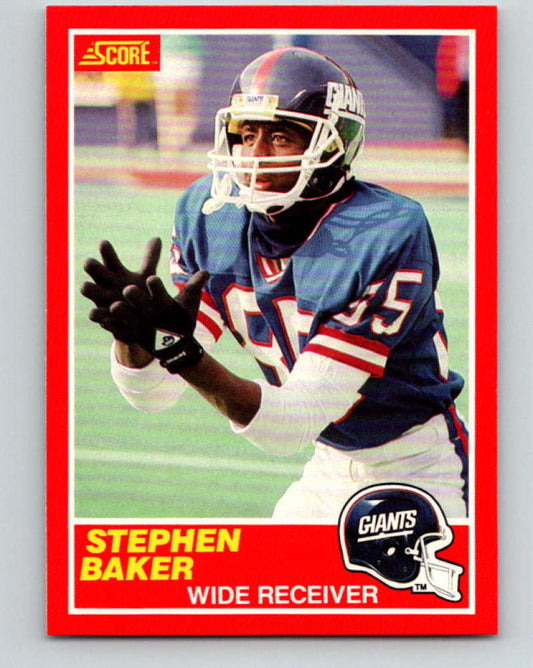 1989 Score #180 Stephen Baker Mint RC Rookie New York Giants  Image 1