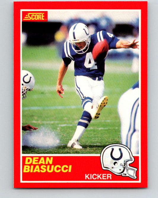1989 Score #185 Dean Biasucci Mint Indianapolis Colts  Image 1
