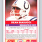1989 Score #185 Dean Biasucci Mint Indianapolis Colts  Image 2