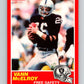 1989 Score #189 Vann McElroy Mint Los Angeles Raiders  Image 1