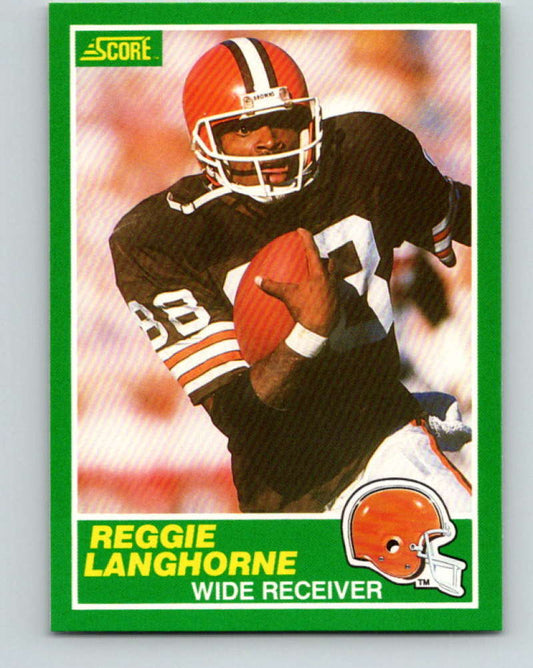 1989 Score #229 Reggie Langhorne Mint RC Rookie Cleveland Browns  Image 1