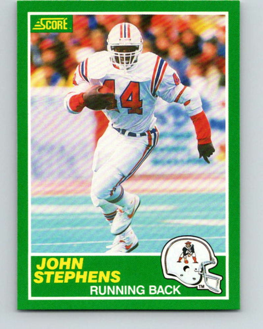 1989 Score #236 John Stephens Mint RC Rookie New England Patriots  Image 1