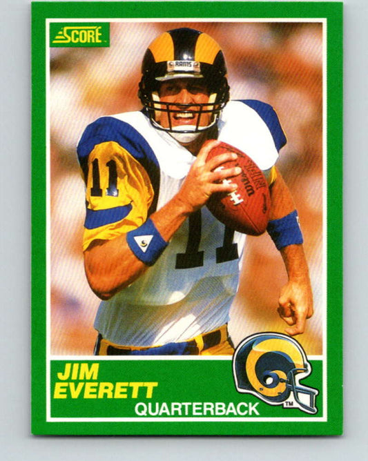 1989 Score #244 Jim Everett Mint Los Angeles Rams  Image 1